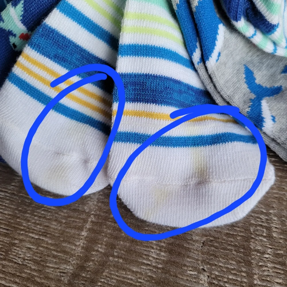 HARPER CANYON 6 Pack Blue Mazarine Sock Pack Size 4-6 Shoe Size 1-7
